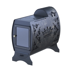 Печь отопительная МАТРЕШКА МАЛАЯ 2 чугун. дверца со стеклом с вароч. повер. - 8 мм (120 - 250 м.куб)