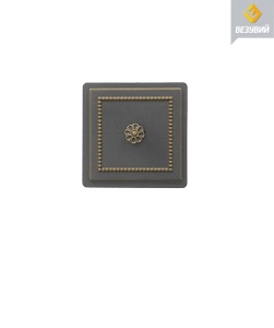 Дверца чугунная прочистная ВЕЗУВИЙ 235 крашеная БРОНЗА (посадочный размер 130 х 130 мм)