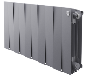 Радиатор биметаллический ROYAL THERMO PIANO FORTE SILVER SATIN 300/100 -  6 секций