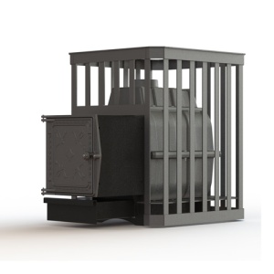 Печь-каменка  чугунная PAROVAR 18 СЕТКА КОВКА дверца 211 (10 - 18 м.куб)