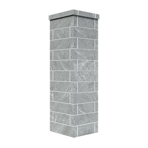 Облицовка на трубу для печей GFS ЗК 40  КЛАССИКА КИРПИЧ ТАЛЬКОМАГНЕЗИТ (150*790) (3 яруса) под шибер