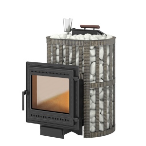 Печь-каменка  чугунная УРАГАН КОВКА 16 дверца 505 (8 - 18 м.куб)