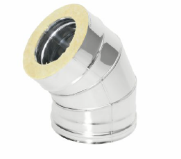 Сэндвич-колено 45 гр. d = 200/300 мм (Н+Н) ТИС (0,8 ММ) (304 ПРЕМИУМ).