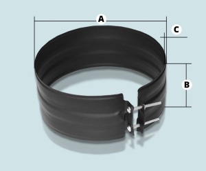 Хомут обжимной d = 150 мм AGNI  ЭМАЛИРОВАННЫЙ