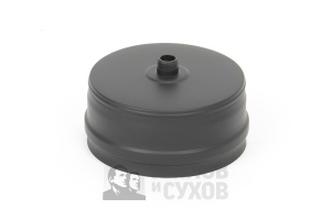Крышка для тройника d = 150 мм с конденсатоотводом ТИС (0,5 ММ) MC Black