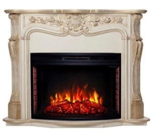 Портал Ellada 33 WТ белый дуб с патиной (WТ-659В/WТ-659G) для электроочага с 33 диагональю