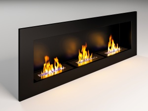 Биокамин  WINDOW III GLASS blac АРОМА встраиваемый, настенный