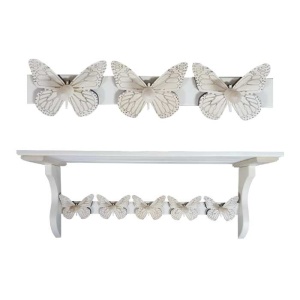 Полка прямая 6 крючков БАБОЧКИ ЛИПА