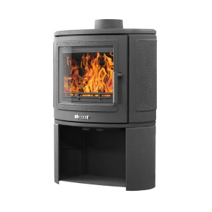 Печь-камин ЧУГУННАЯ  EVEREST  S9M  антрацит 9 кВт (180 м.куб) (2)