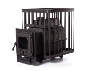 Печь-каменка  чугунная PAROVAR 24 СЕТКА КОВКА дверца 402 (14 - 24 м.куб)