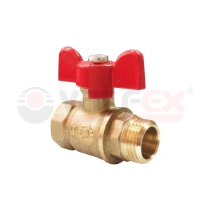 Кран шаровой DN-15 СТАНДАРТ 231 ЛАТУНЬ бабочка ВхН OPTIMA