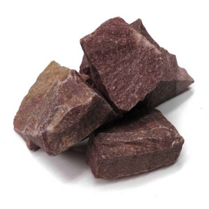 Камень КВАРЦИТ МАЛИНОВЫЙ (для бань и саун)  колотый 20 кг