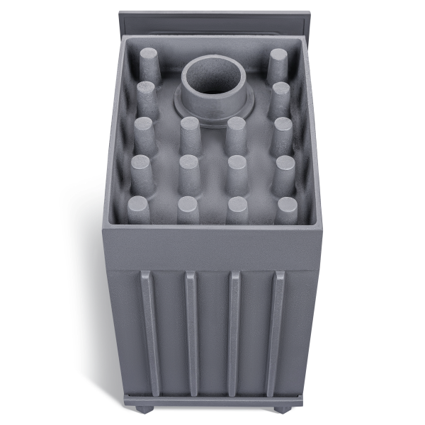 Печь-каменка чугунная ГРОЗА 24М дверца со стеклом (24 м.куб)