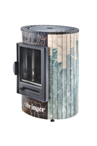 Печь отопительная НЕЛЖА ПФ в ламелях ЗМЕЕВИК + ОКАМЕНЕВШЕЕ ДЕРЕВО с вар. поверхностью (150 м.куб.)