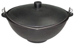 Казан чугунный  6л К-Д с ручкой с крышкой БЛМЗ  (1)