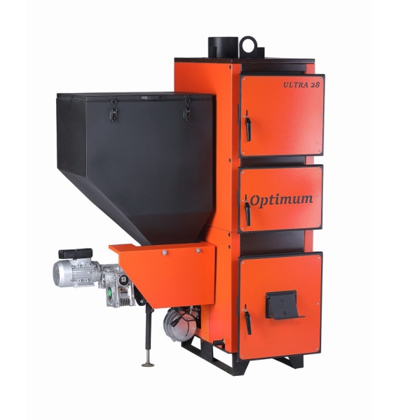 Котел VULKAN OPТIMUM ULTRA PRO  14 кВт автоматический (уголь, пеллеты) бункер 300 л универсальный