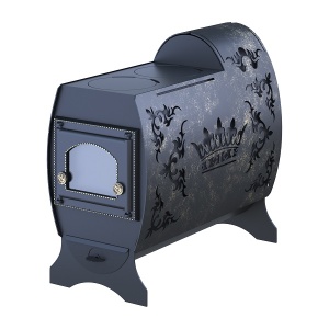 Печь отопительная МАТРЕШКА БОЛЬШАЯ 2 чугун. дверца со стеклом с вароч. повер - 8 мм(150 - 280 м.куб)