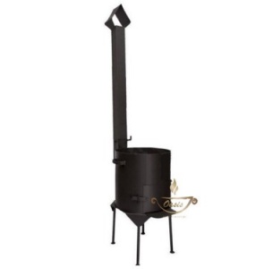 Печь под казан  22 л ПРЕМИУМ С ДЫМОХОДОМ сталь 2 мм