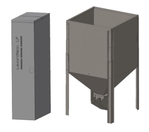 Бункер LF  750 л для пеллетных котлов LF LAVORO ECO с факельной горелкой
