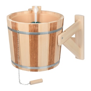 Душ русский (обливное устройство) 16 л с пластиковой вставкой и наливным Контраст ЛИПА Банные штучки