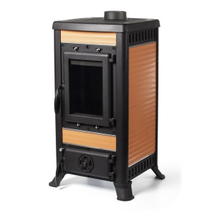 Печь-камин KLEMENS l чугунная красный d = 120 мм ( 8 кВт )