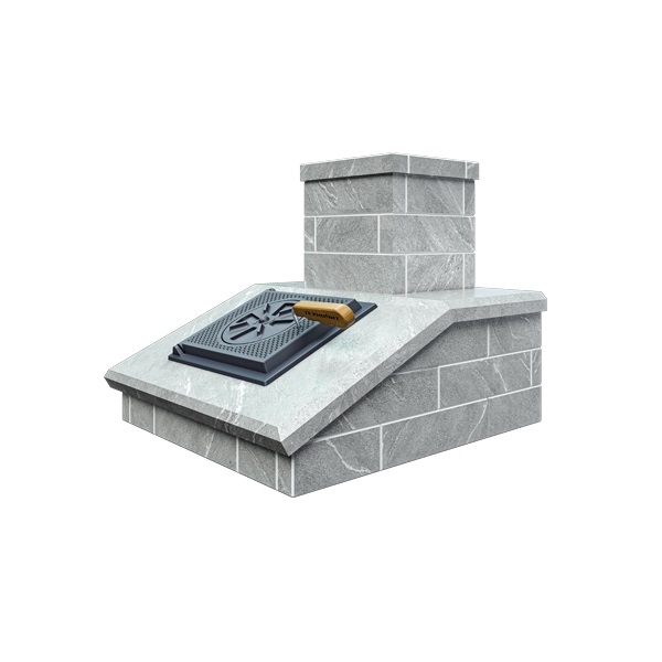 Облицовка на трубу для печей GFS ЗК 18  КЛАССИКА/ПРЕЗИДЕНТ КИРПИЧ ТАЛЬКОХЛОРИТ  (1 ярус) под шибер